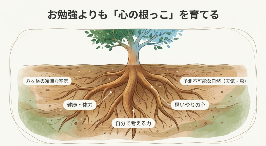 お勉強よりも心の根っこを育てる教育方針