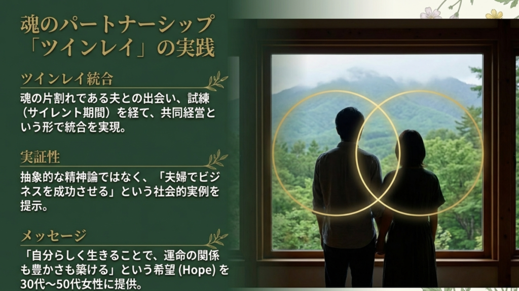 ツインレイ統合の実践：夫婦でのビジネス成功という社会的実例と30代〜50代女性へのメッセージ
