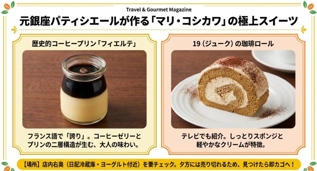 元銀座パティシエールが作る歴史的コーヒープリン「フィエルテ」と19の珈琲ロール