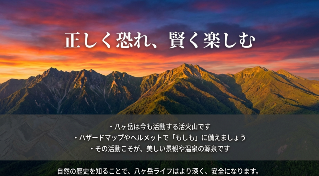 八ヶ岳火山を正しく恐れ賢く楽しむためのまとめ