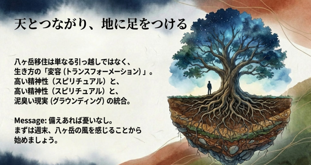 八ヶ岳移住による精神性とグラウンディングの統合