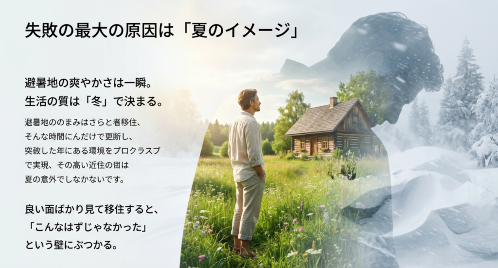 八ヶ岳移住の失敗原因となる夏の避暑地イメージと冬の厳しい生活のギャップ