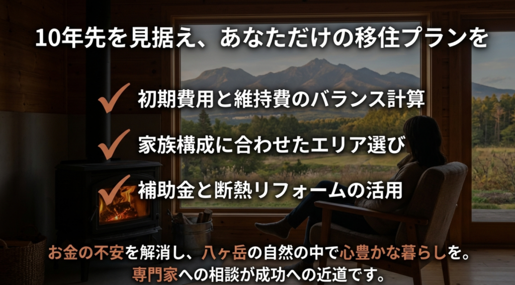 初期費用と維持費のバランス計算、家族構成に合わせたエリア選びで実現する10年先を見据えた移住プラン