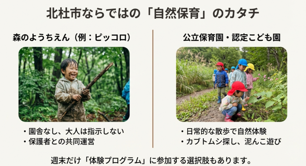 北杜市ならではの自然保育と森のようちえん