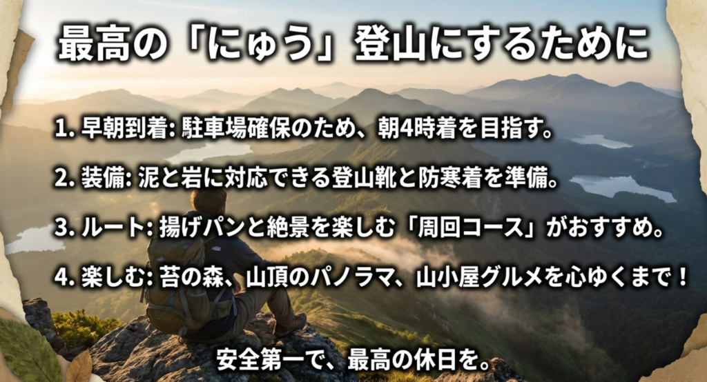 最高の「にゅう」登山にするための4つの成功ポイントまとめ