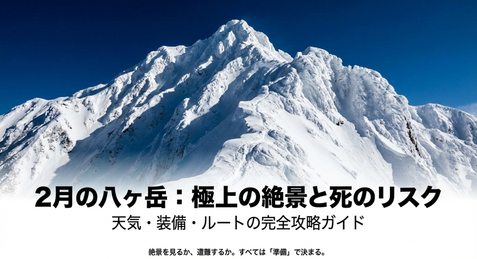 2月の八ヶ岳における天気や装備、ルートの完全攻略ガイド