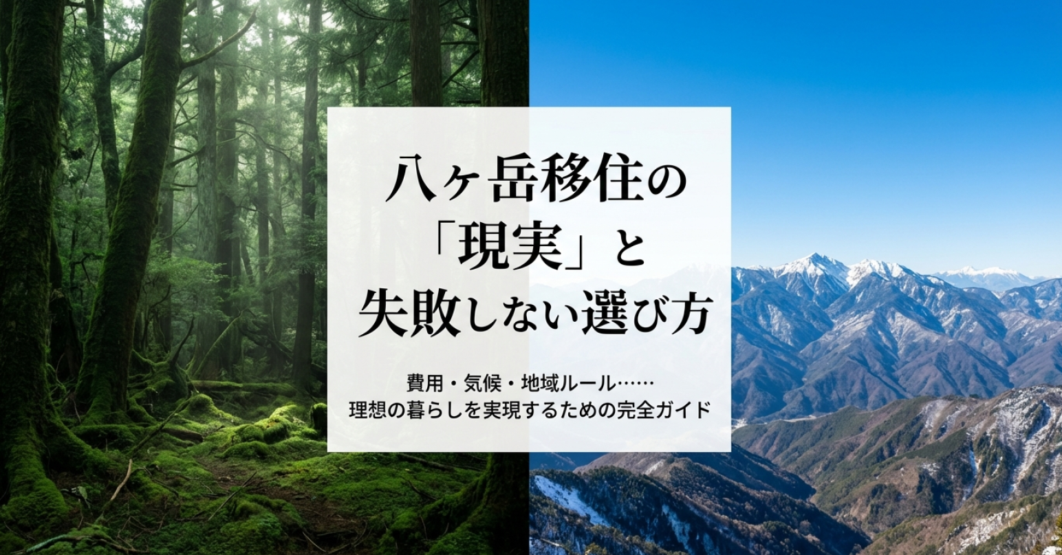 八ヶ岳に移住！費用や失敗しないエリア選びの現実を公開