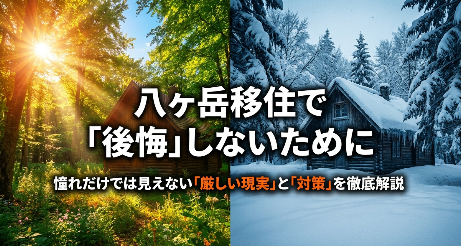 八ヶ岳への移住で後悔しないために！厳しい現実と対策を徹底解説