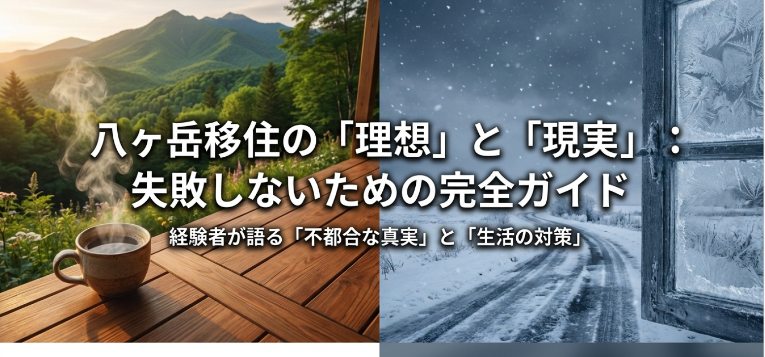 八ヶ岳移住の失敗しないための完全ガイド。理想と現実、不都合な真実と対策について