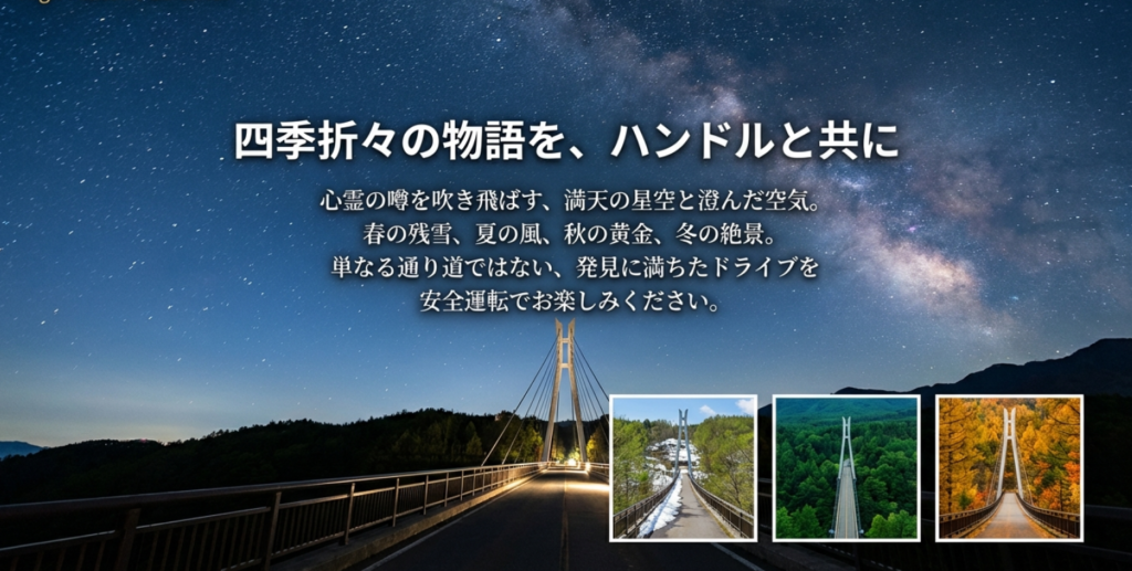 四季折々の物語をハンドルと共に・安全運転で