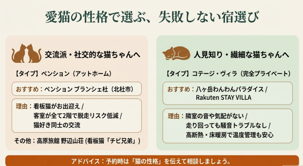 愛猫の性格で選ぶ失敗しない宿選びのポイントとおすすめ施設