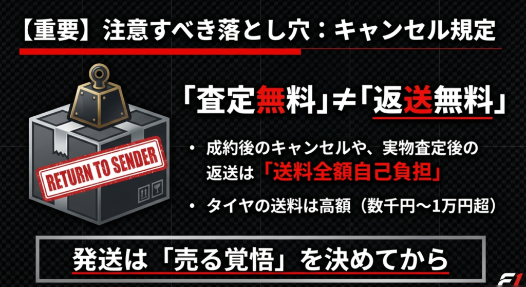 査定無料に潜む返送料自己負担の落とし穴