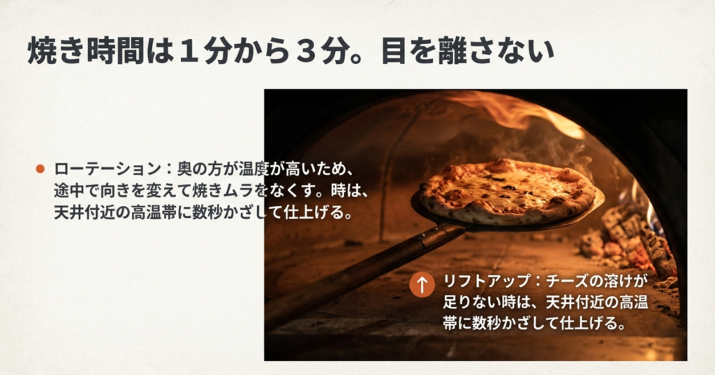焼きムラを防ぐローテーションとリフトアップ