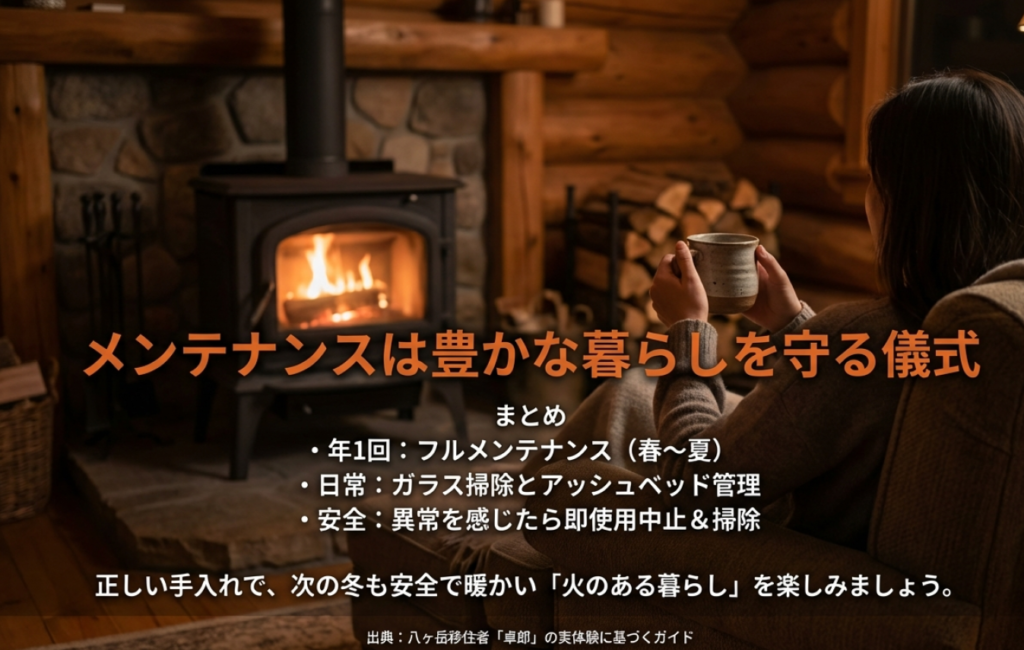 薪ストーブメンテナンスの要点まとめ