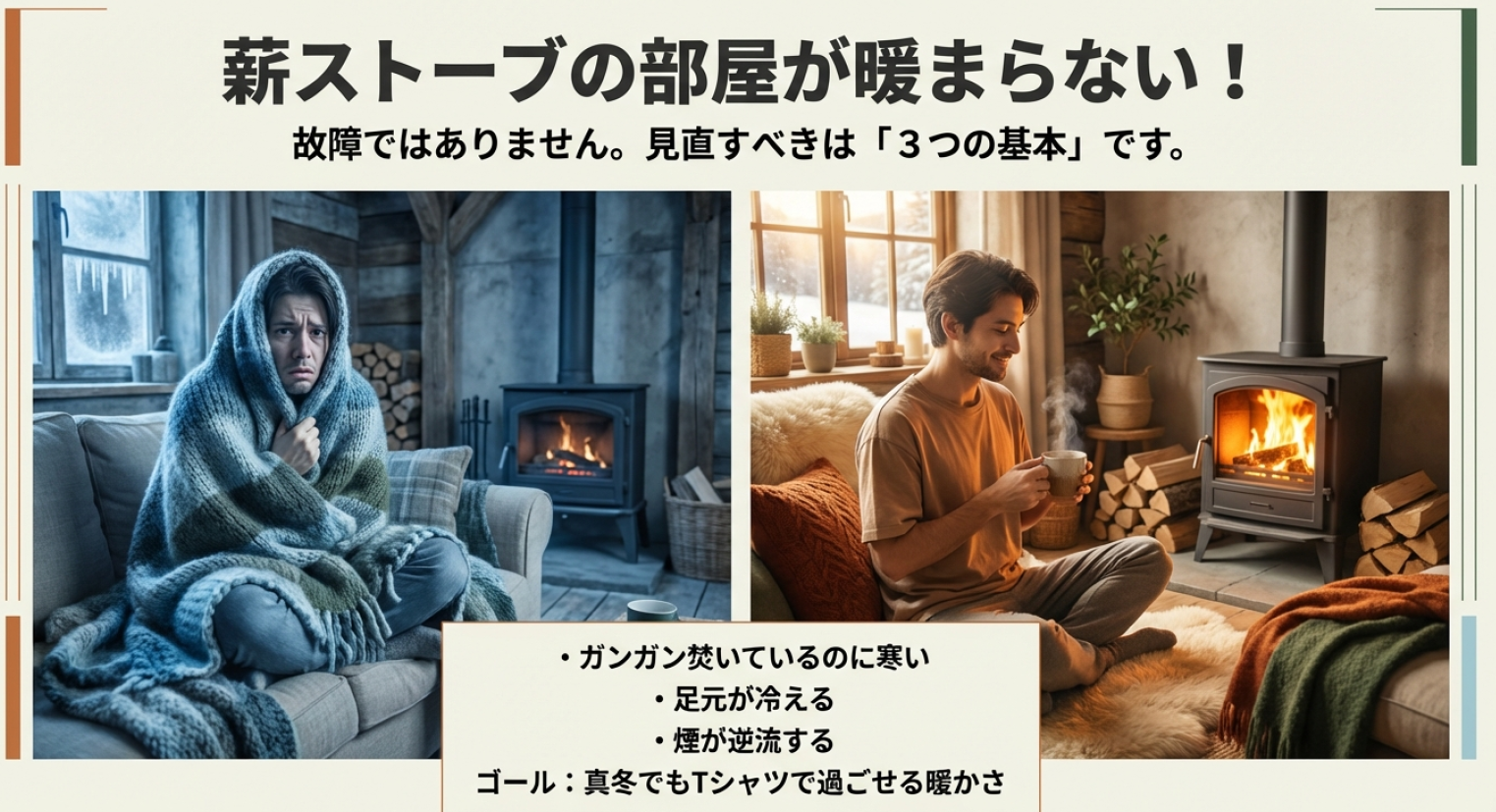 薪ストーブが暖まらない原因と解決のゴール