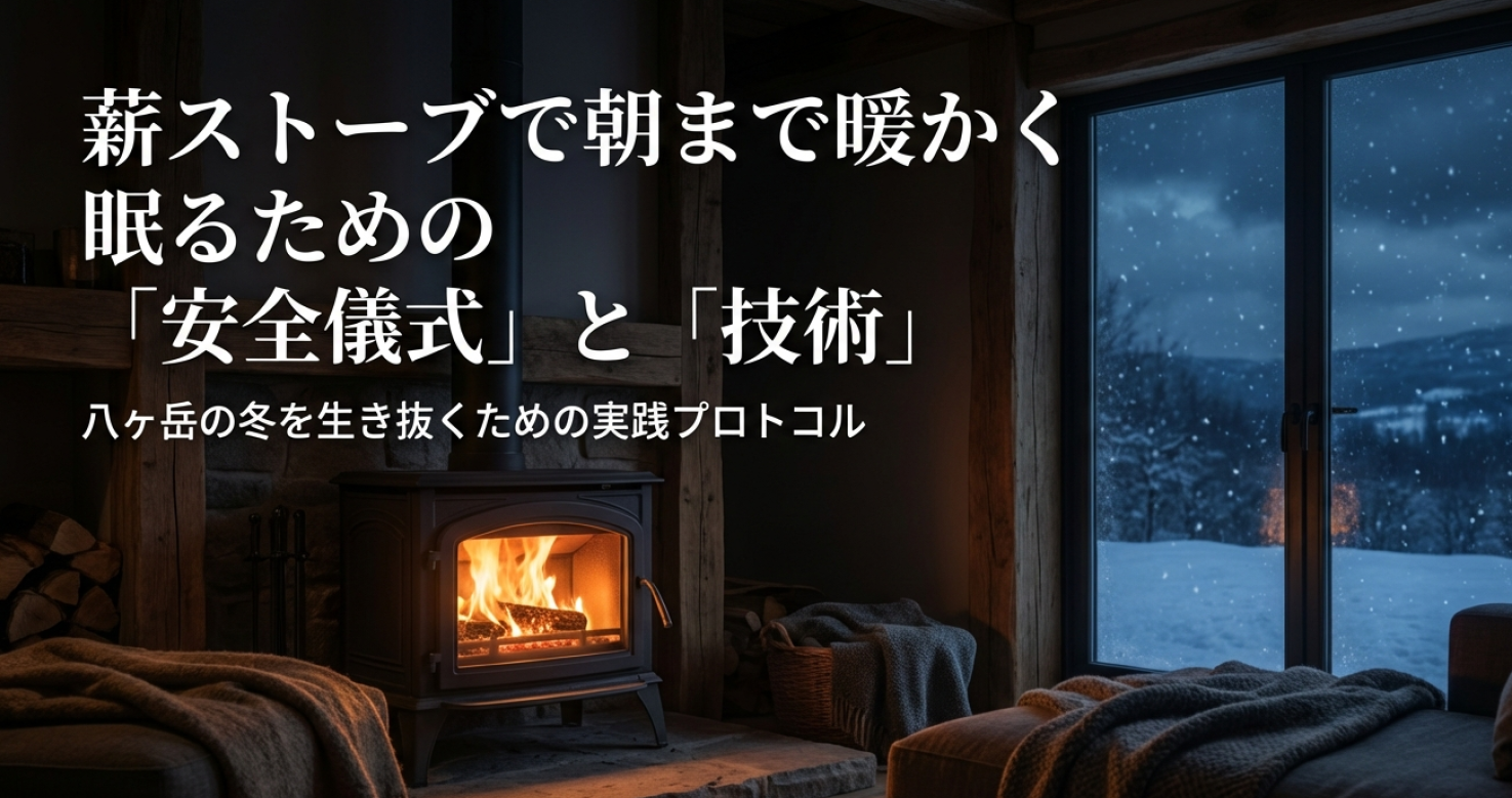薪ストーブで朝まで暖かく眠るための安全儀式と技術・八ヶ岳移住の実践プロトコル