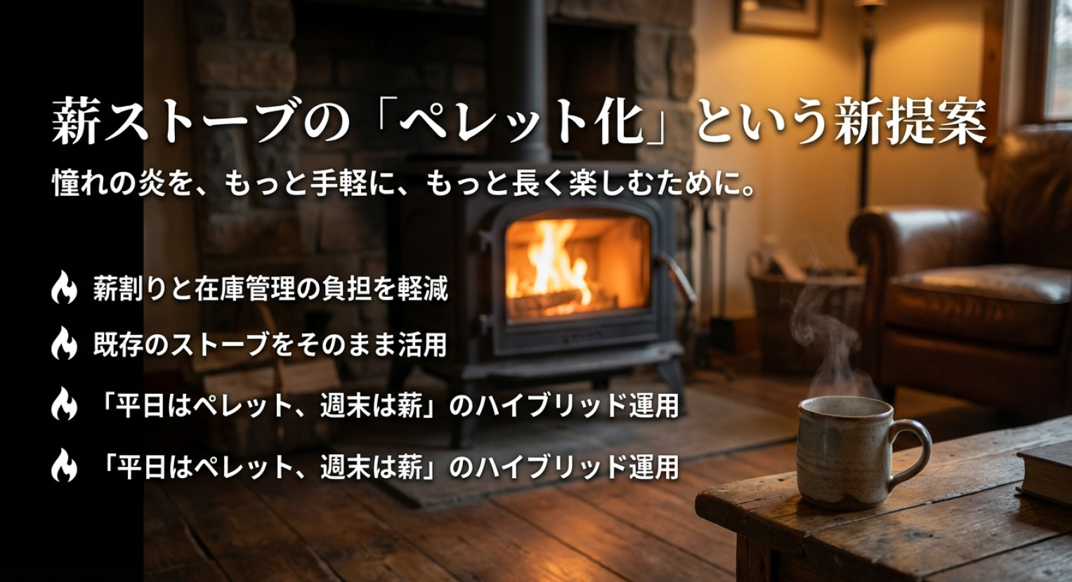 薪ストーブのペレット化！費用と方法、後悔しないための全知識